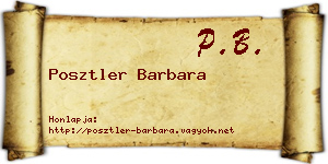 Posztler Barbara névjegykártya