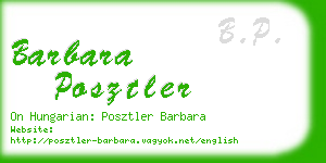 barbara posztler business card
